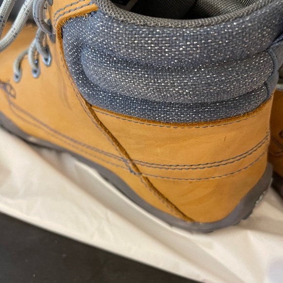 KURU Shoes Kuru Quest Tan Blue Leather Hiking Lace Up Boots Womens